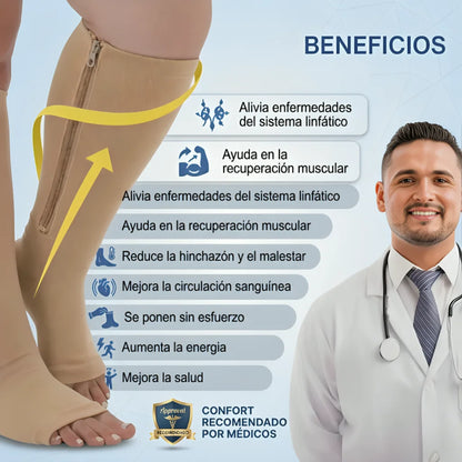 Medias con cremallera