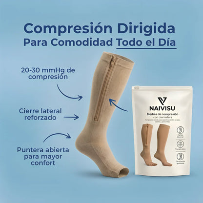 Medias con cremallera