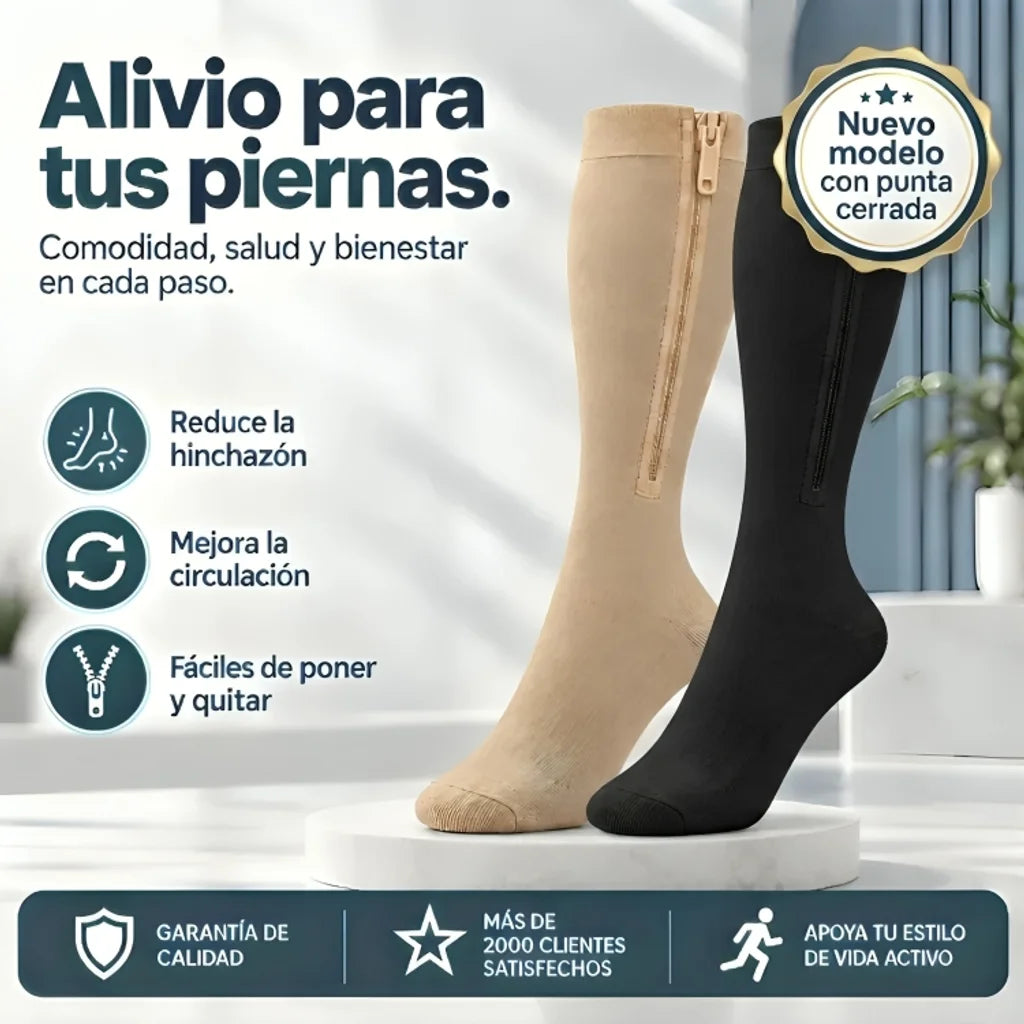 Medias de compresión punta cerrada