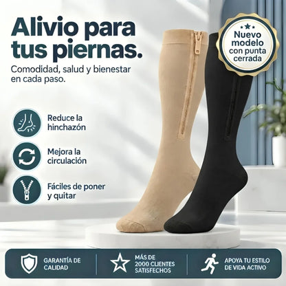 Medias de compresión punta cerrada