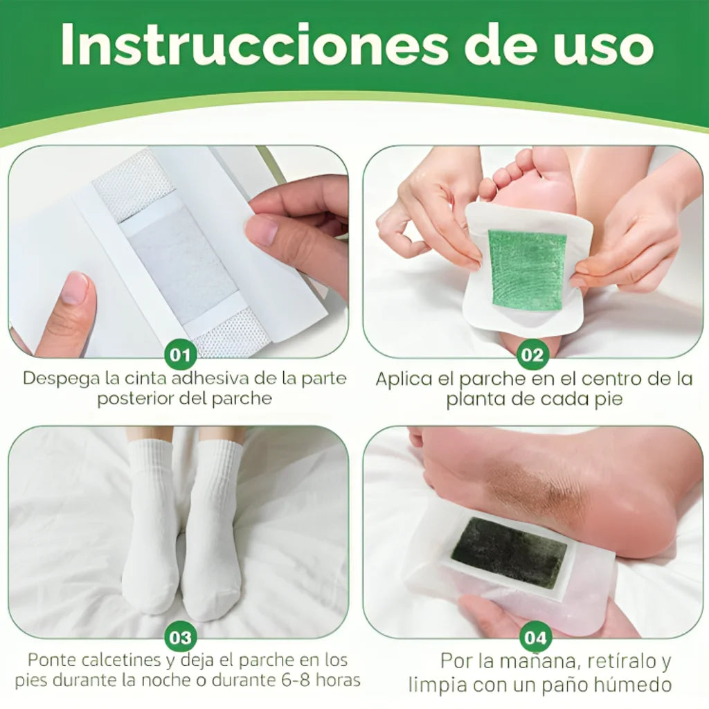 Parches drenantes para pies