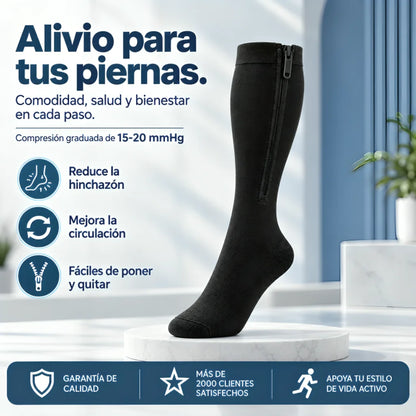 Medias de compresión punta cerrada